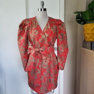 VINTAGE Glam Jacquard Dress Size 14